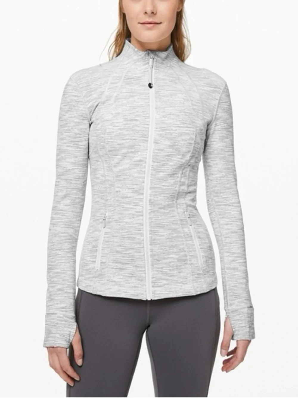 lululemon athletica Light Gray Heather Full-Zip Utility Jacket